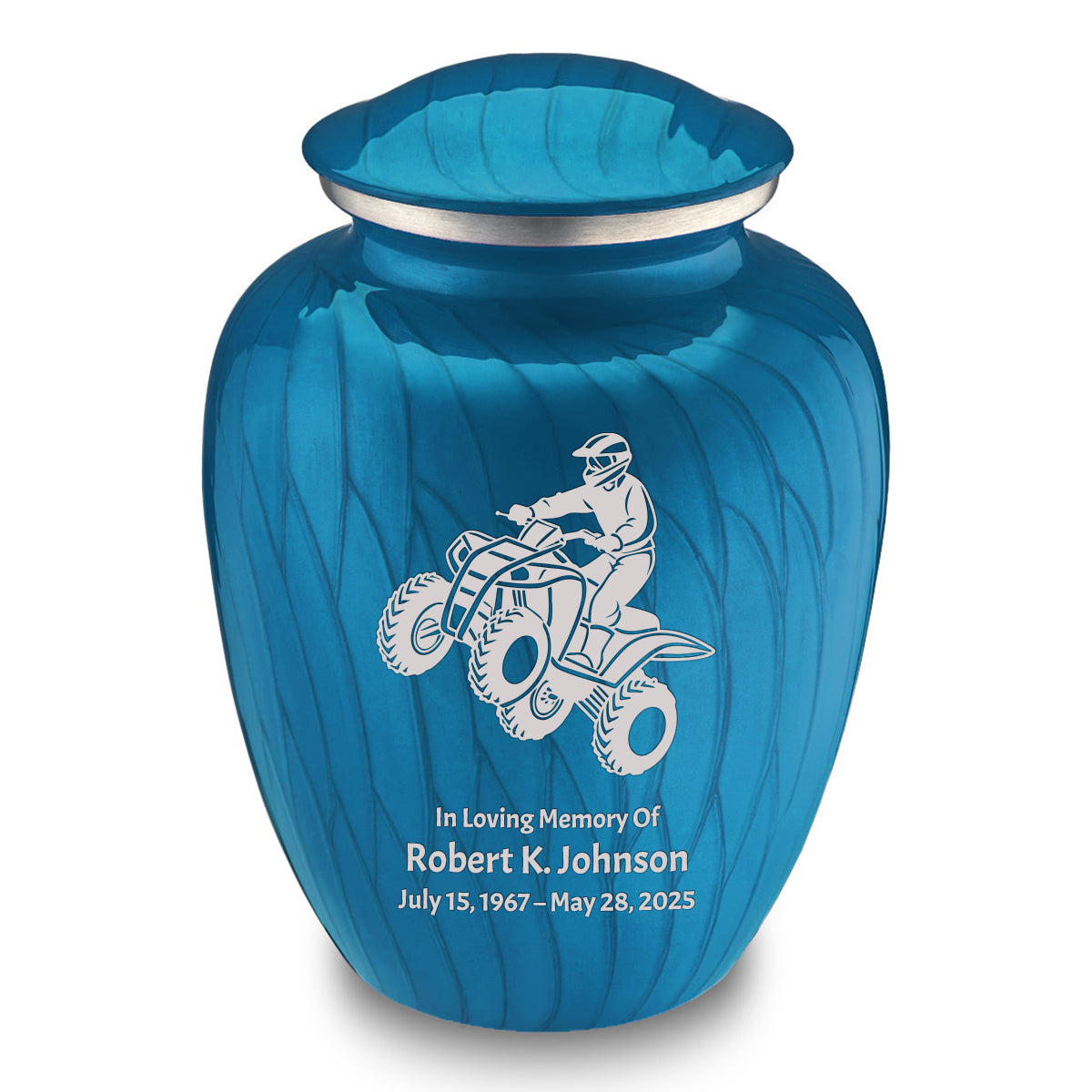 Adult Embrace Pearl Racing Blue ATV Cremation Urn