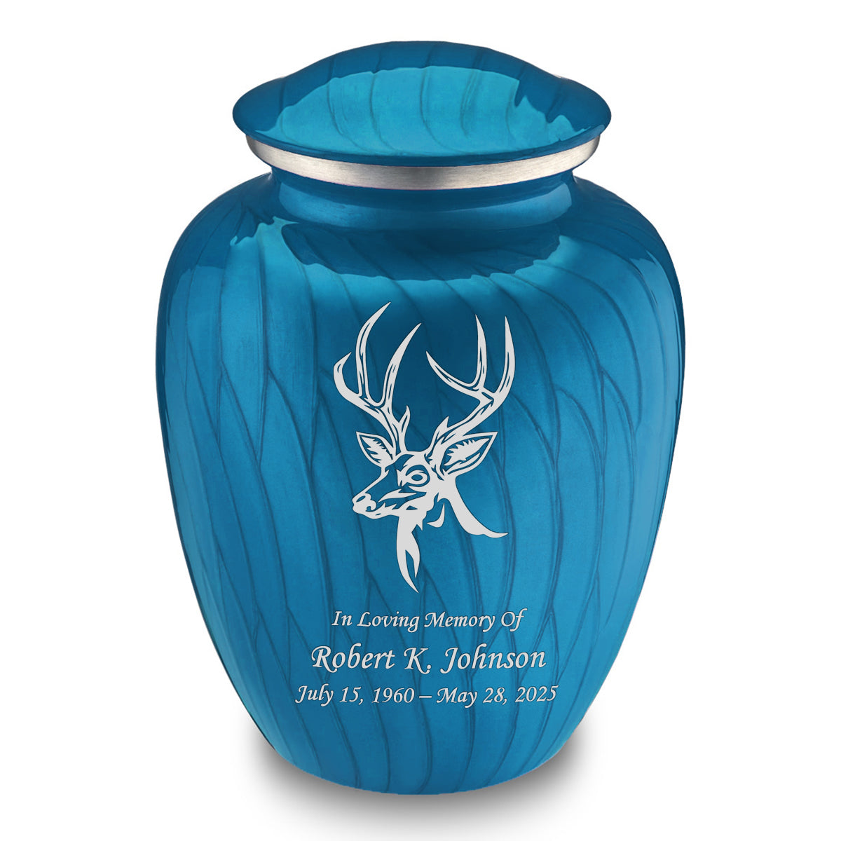 Adult Embrace Pearl Racing Blue Deer Cremation Urn