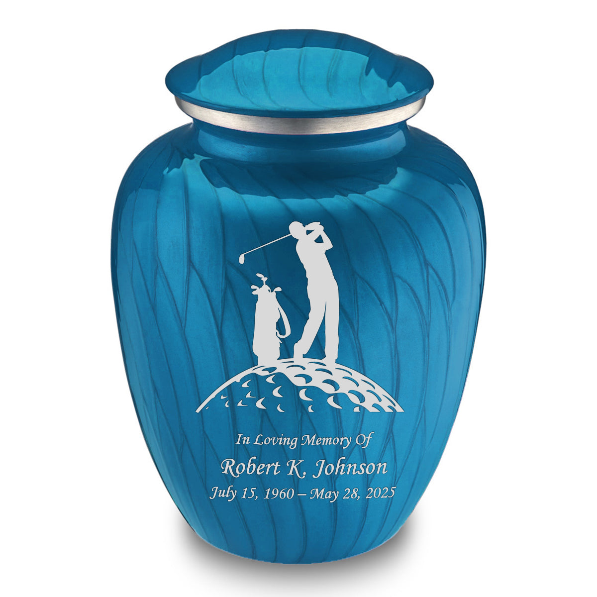 Adult Embrace Pearl Racing Blue Golf Cremation Urn