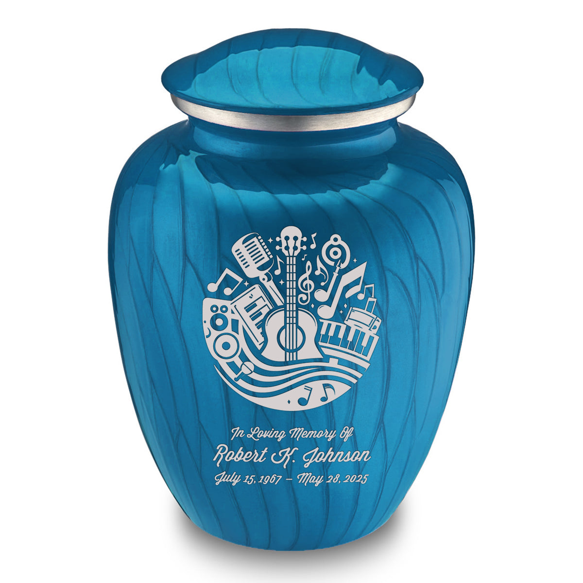 Adult Embrace Pearl Racing Blue Music Cremation Urn