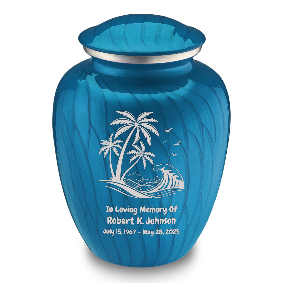 Adult Embrace Pearl Racing Blue Palm Beach Cremation Urn
