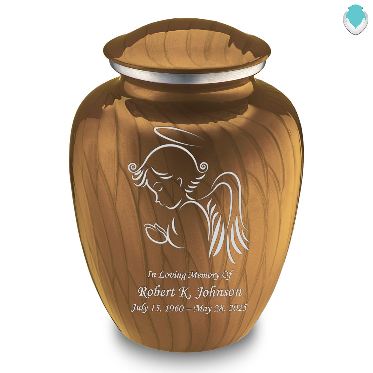 Adult Embrace Pearl Gold Angel Cremation Urn