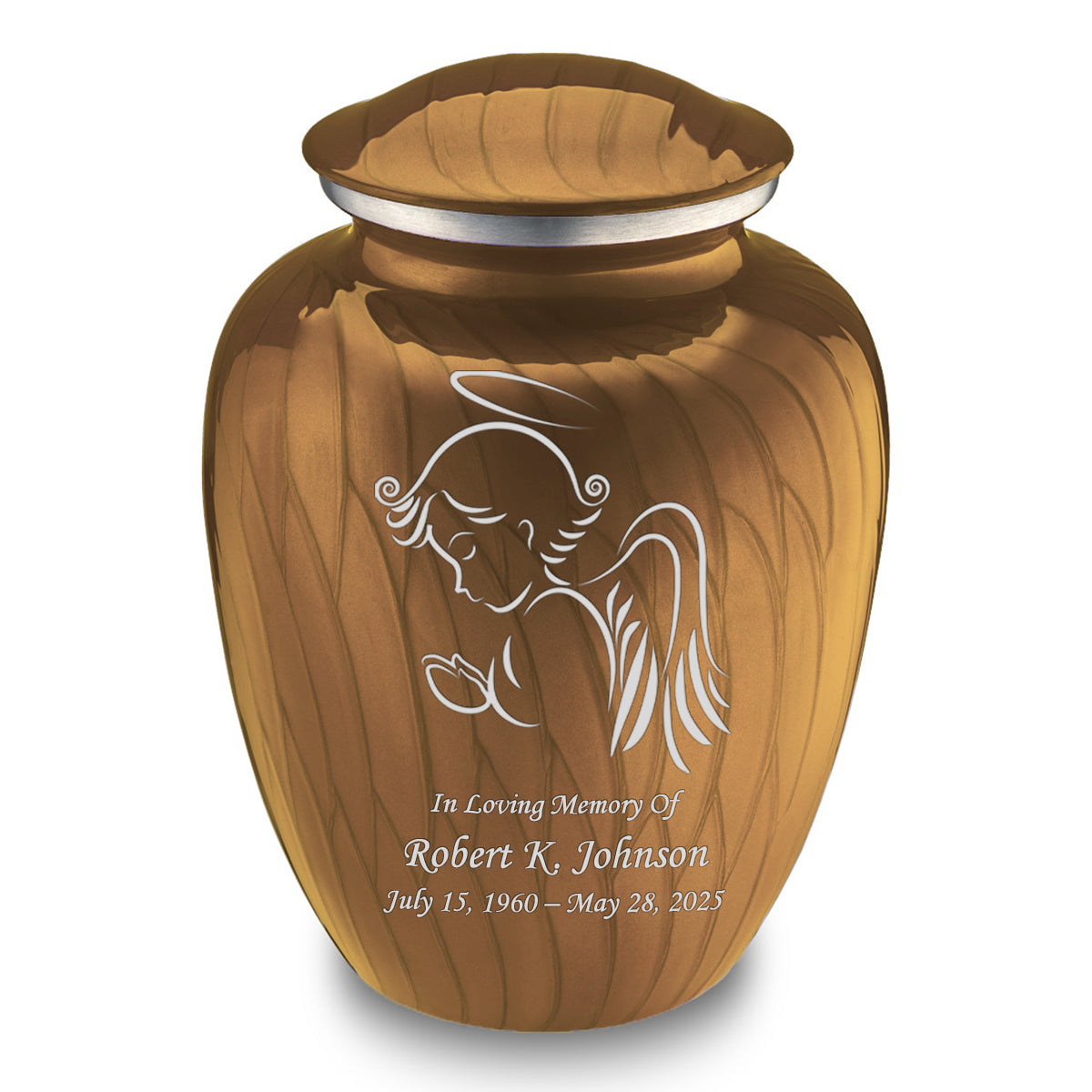 Adult Embrace Pearl Gold Angel Cremation Urn