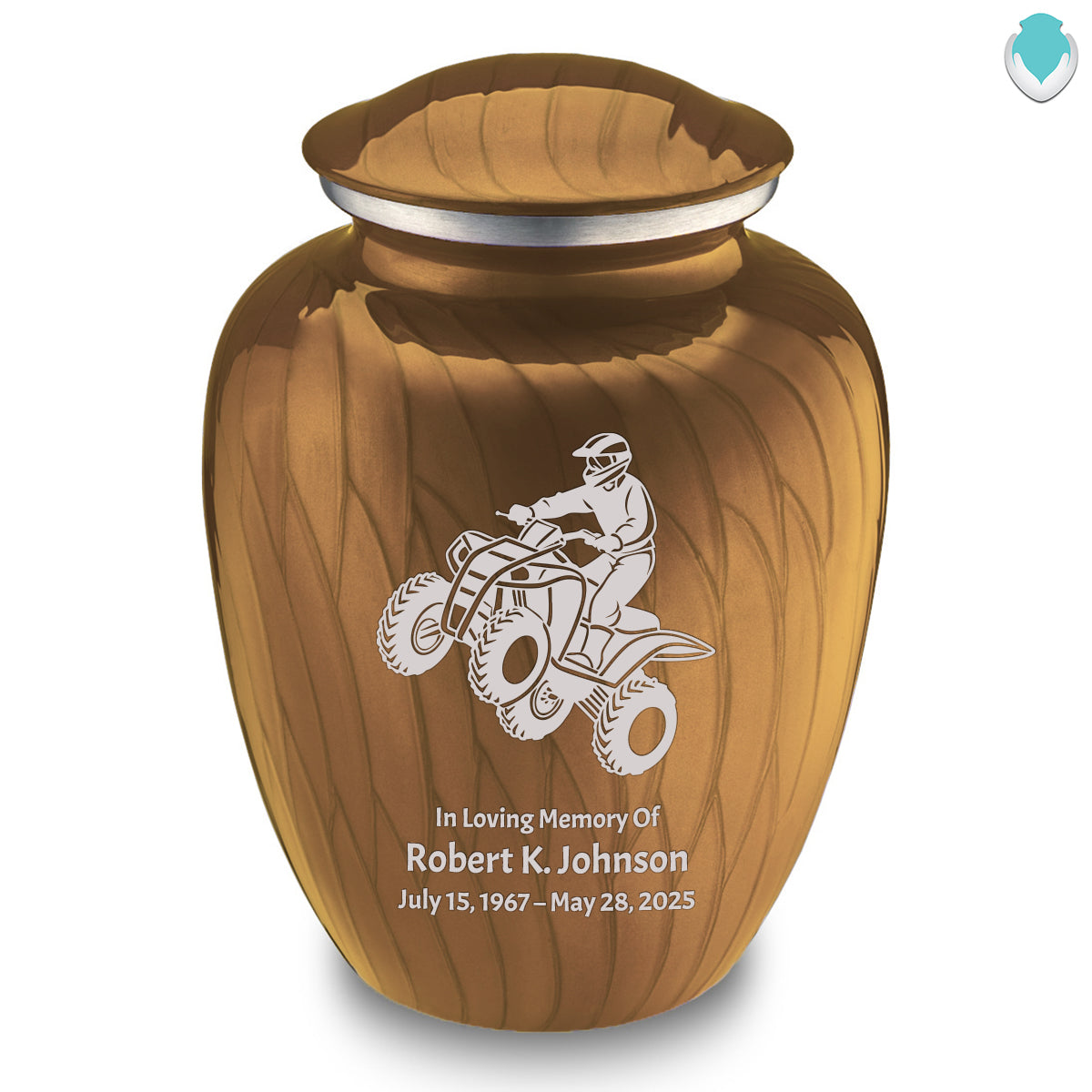 Adult Embrace Pearl Gold ATV Cremation Urn