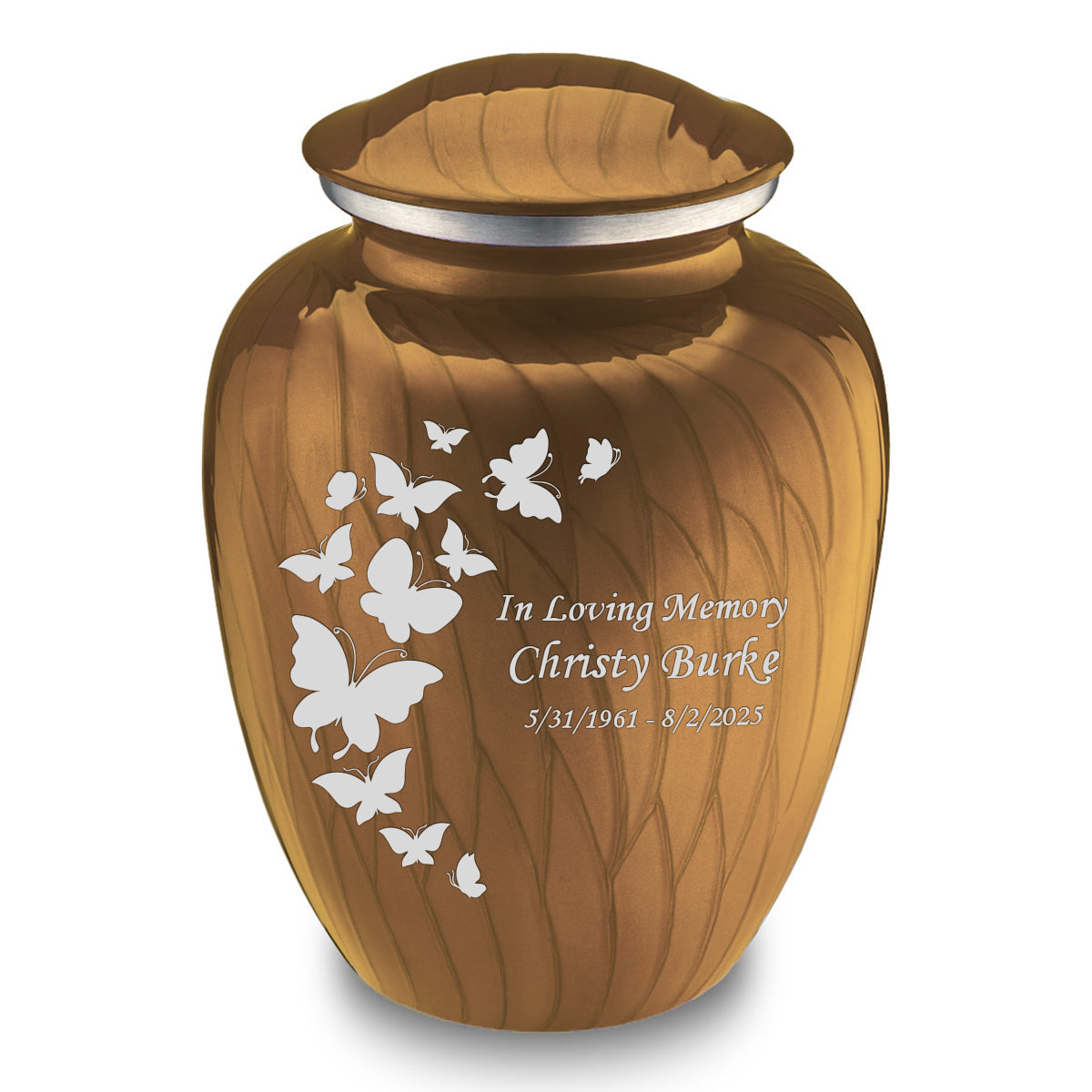 Adult Embrace Pearl Gold Butterfly Cremation Urn