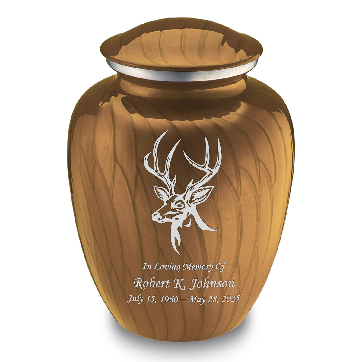 Adult Embrace Pearl Gold Deer Cremation Urn