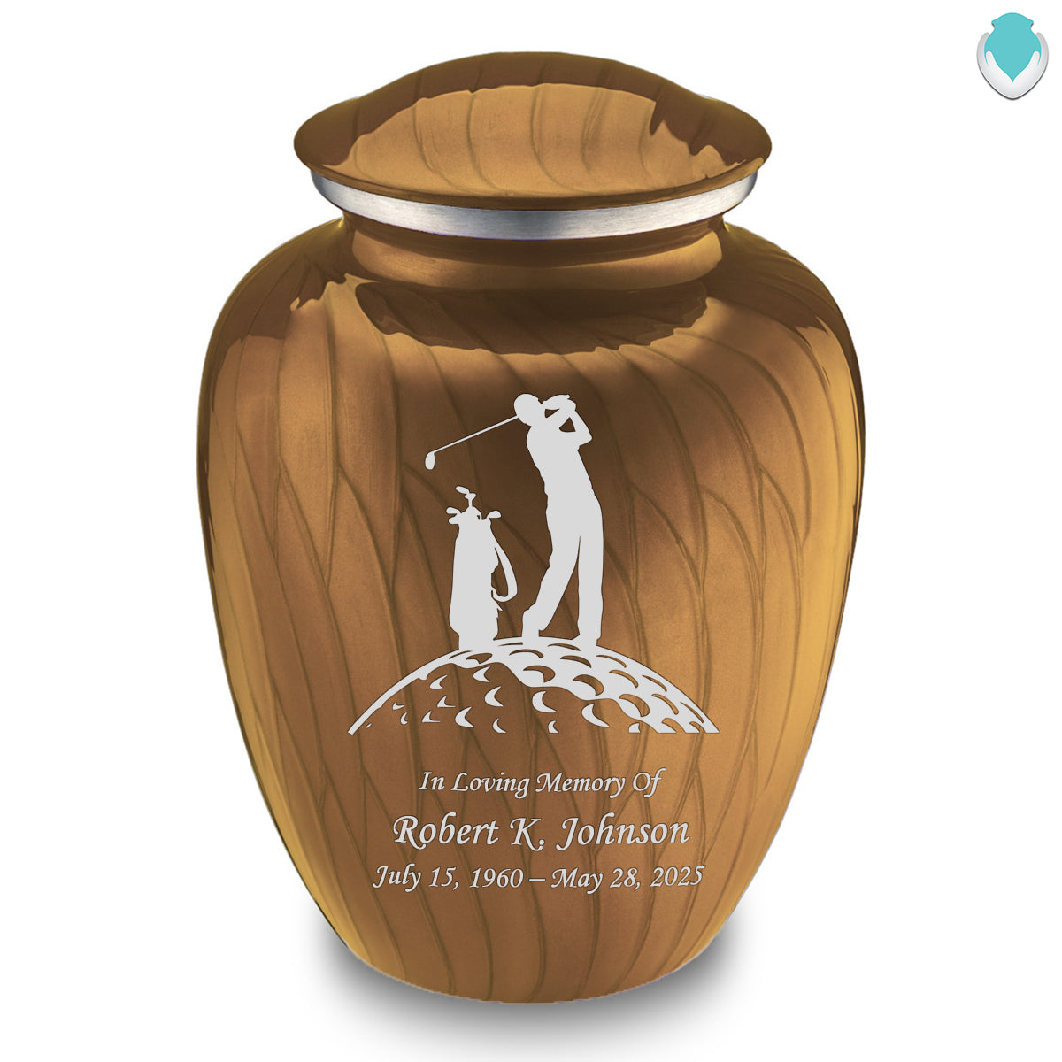Adult Embrace Pearl Racing Blue Golf Cremation Urn