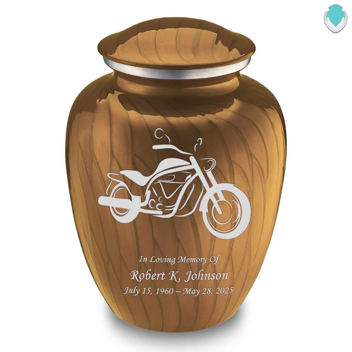 Adult Embrace Pearl Gold Motorcycle Cremation Urn