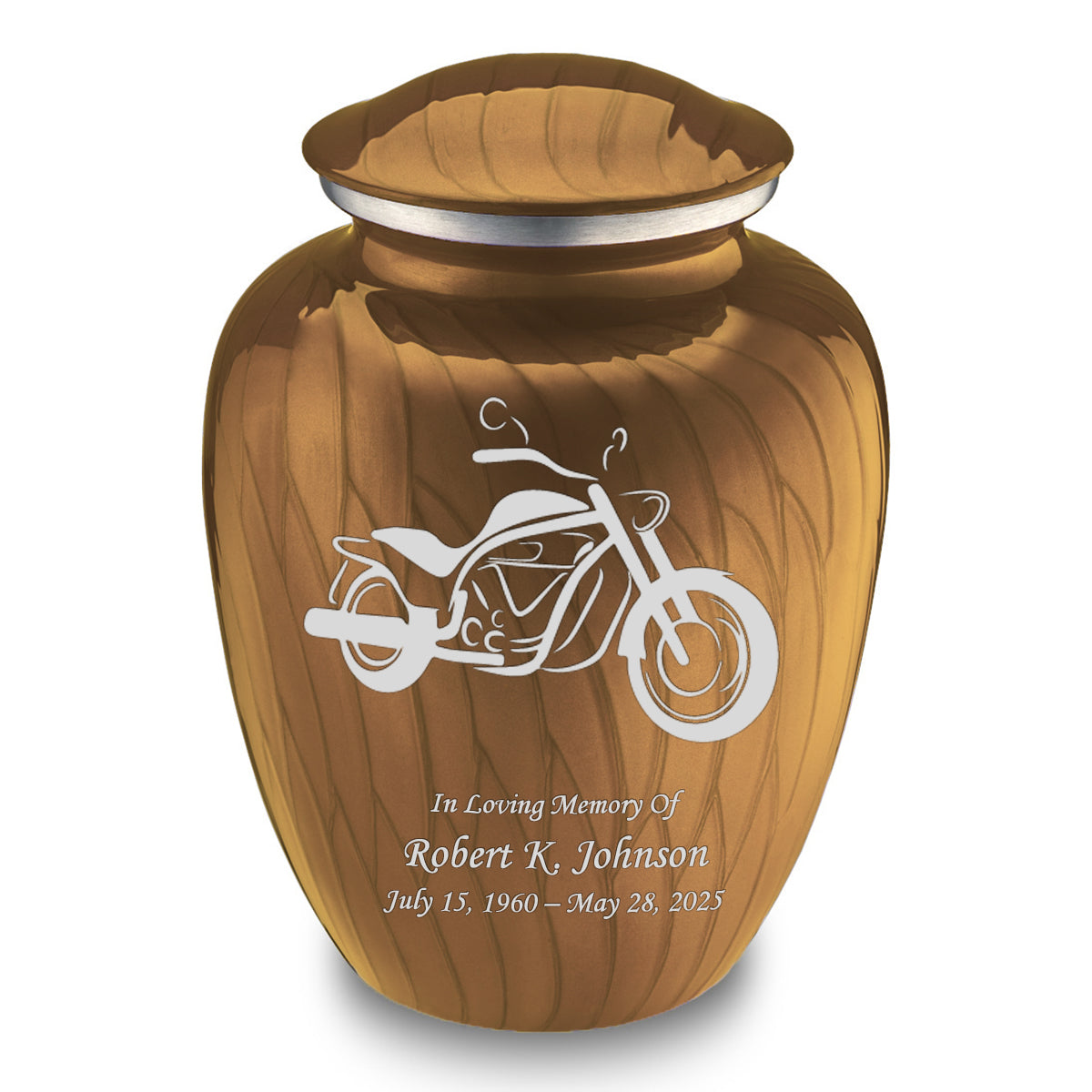 Adult Embrace Pearl Gold Motorcycle Cremation Urn