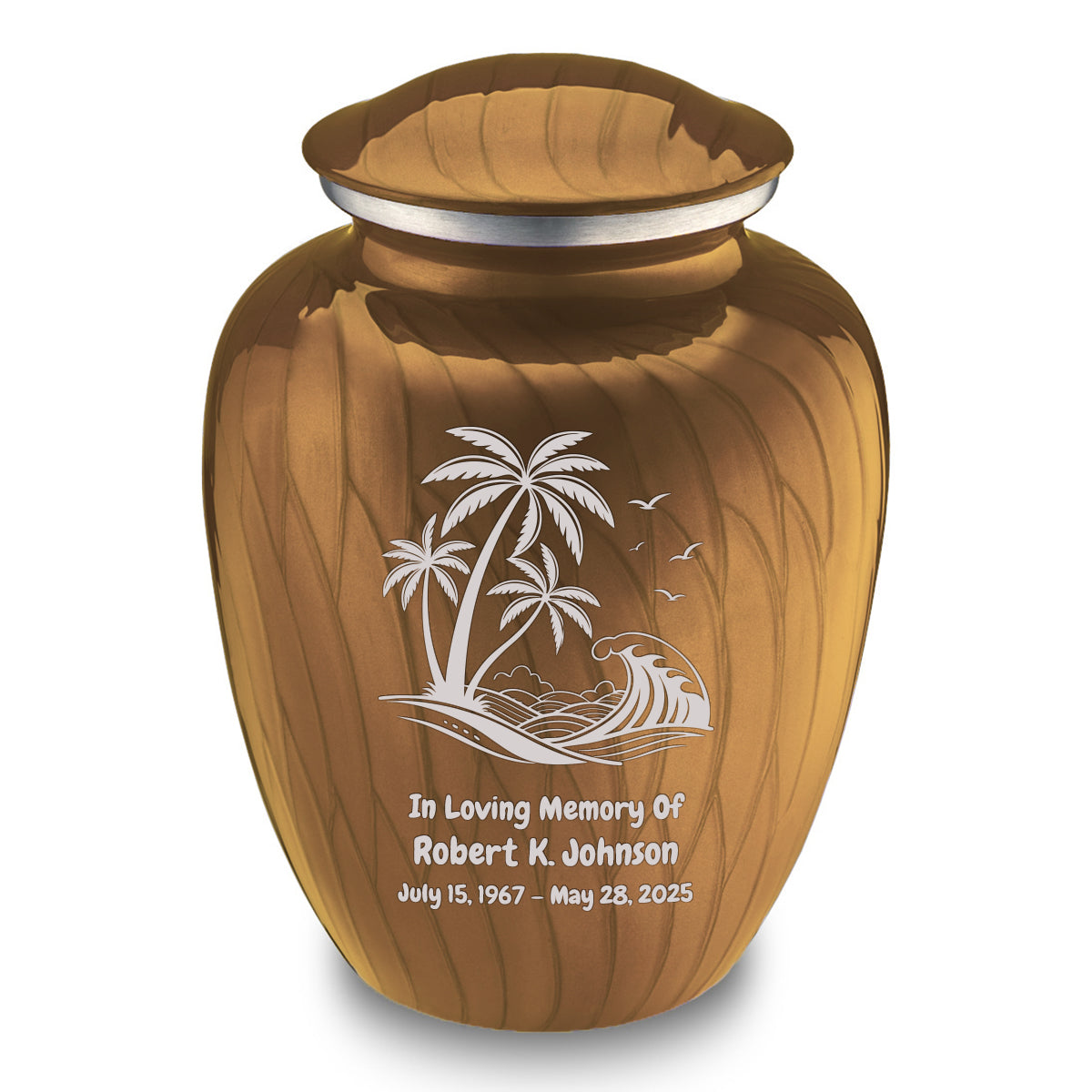 Adult Embrace Pearl Gold Palm Beach Cremation Urn