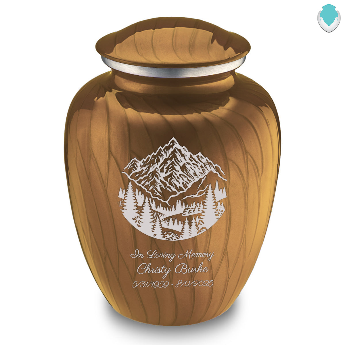 Adult Embrace Pearl Gold Rocky Mountains Cremation Urn