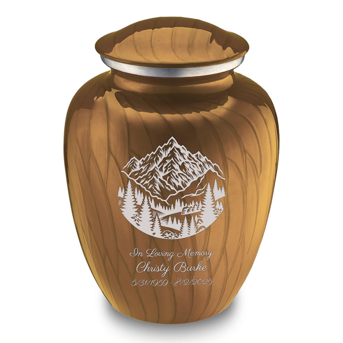 Adult Embrace Pearl Gold Rocky Mountains Cremation Urn