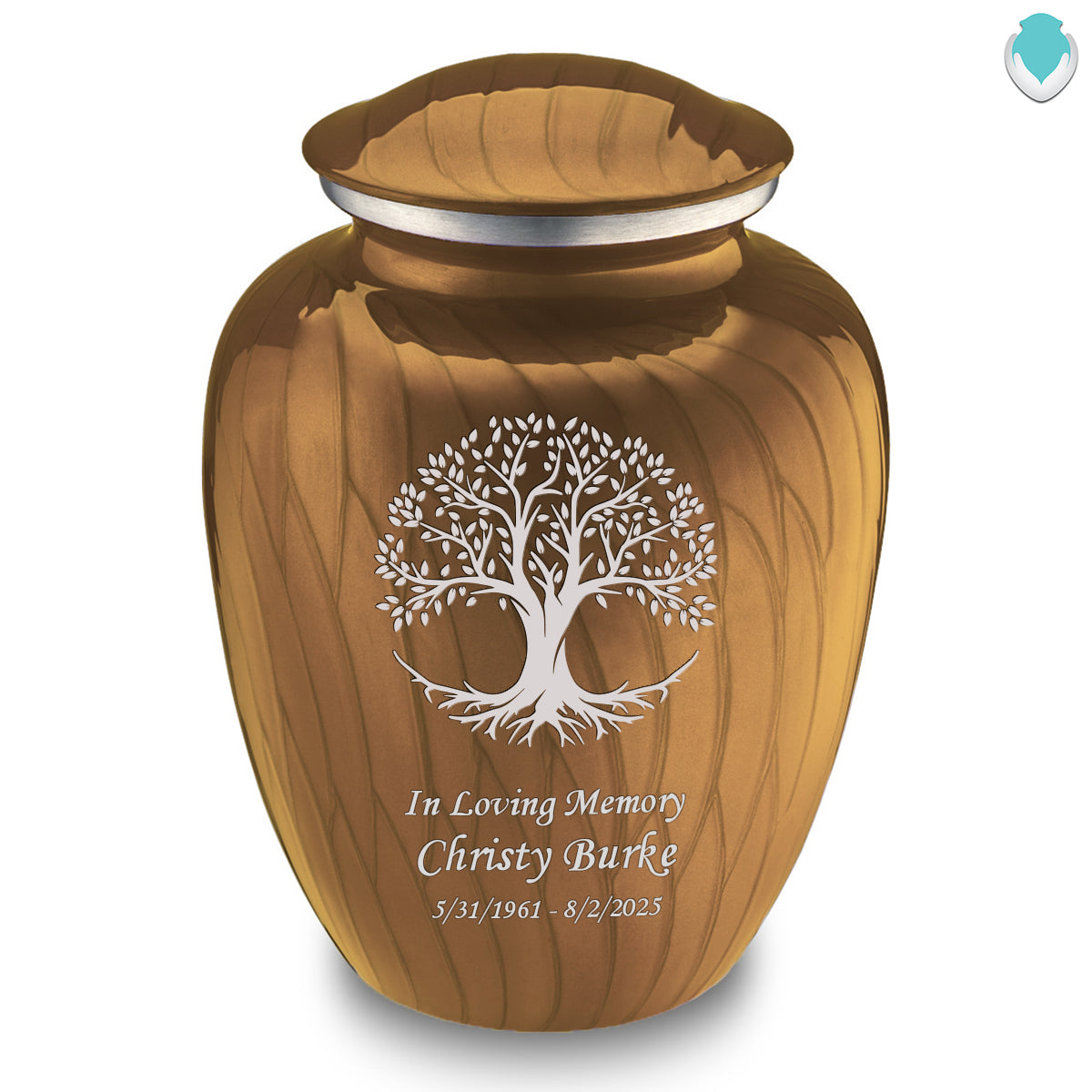 Adult Embrace Pearl Gold Tree of Life Cremation Urn