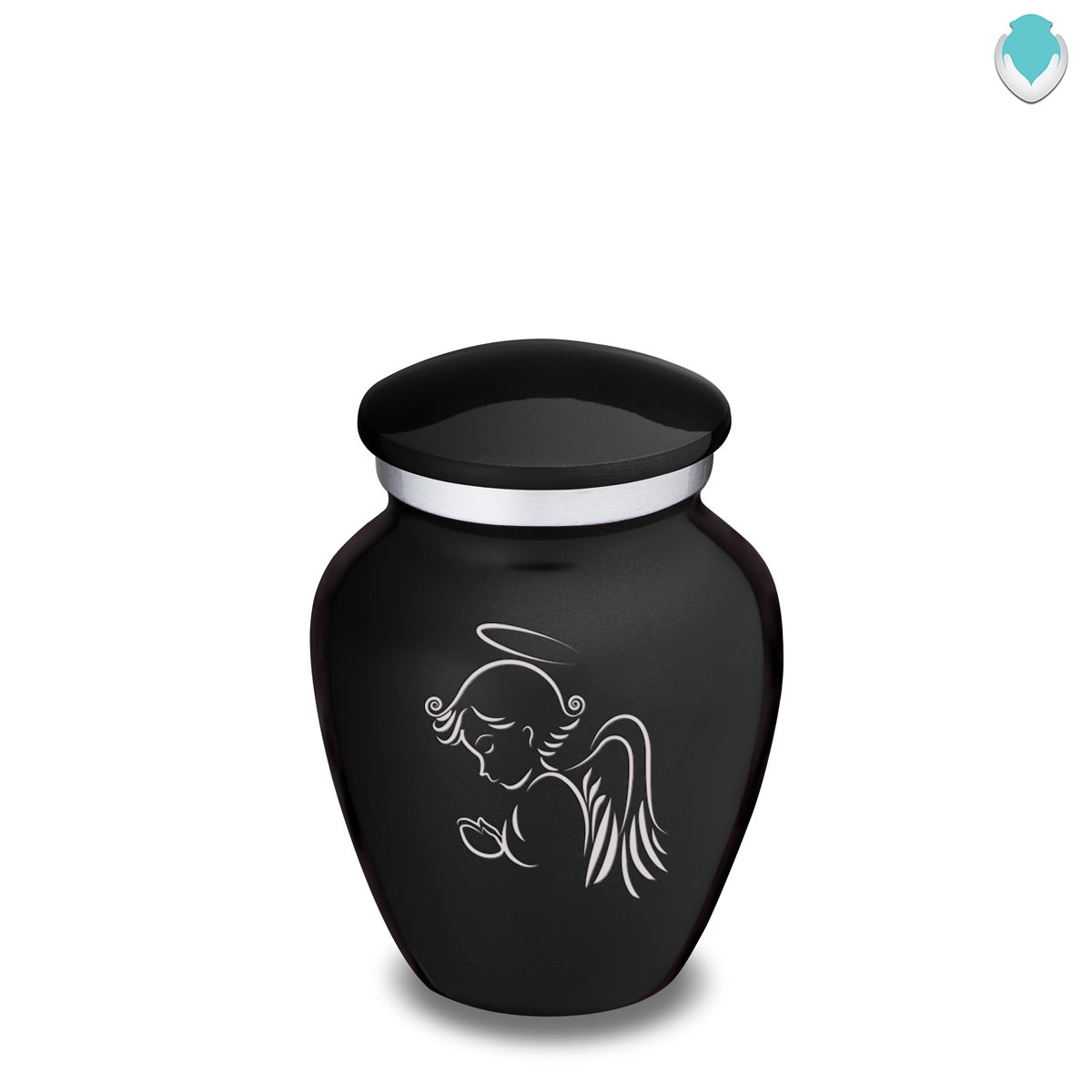 Keepsake Embrace Black Angel Cremation Urn