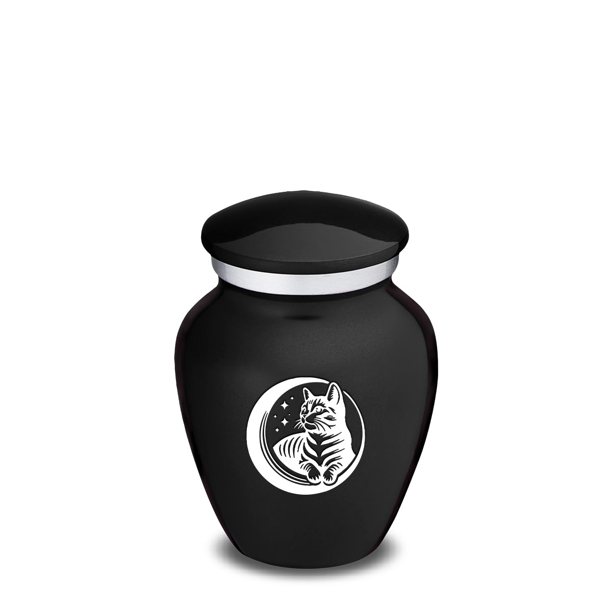 Keepsake Embrace Black Pet Cute Cat Cremation Urn