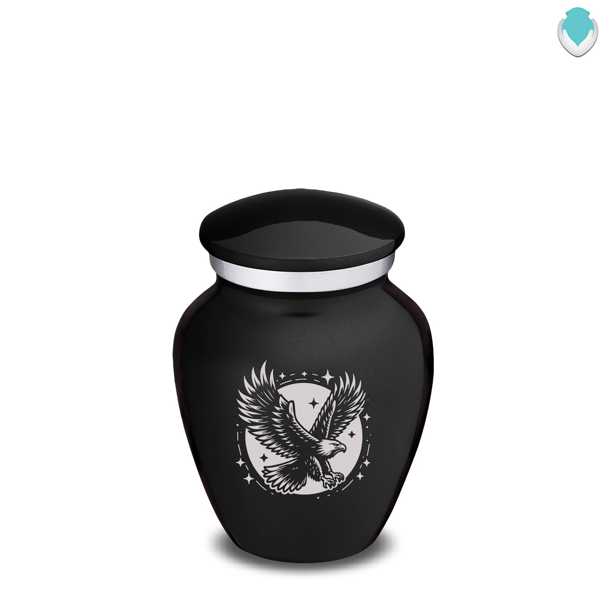 Keepsake Embrace Black Flying Eagle Cremation Urn