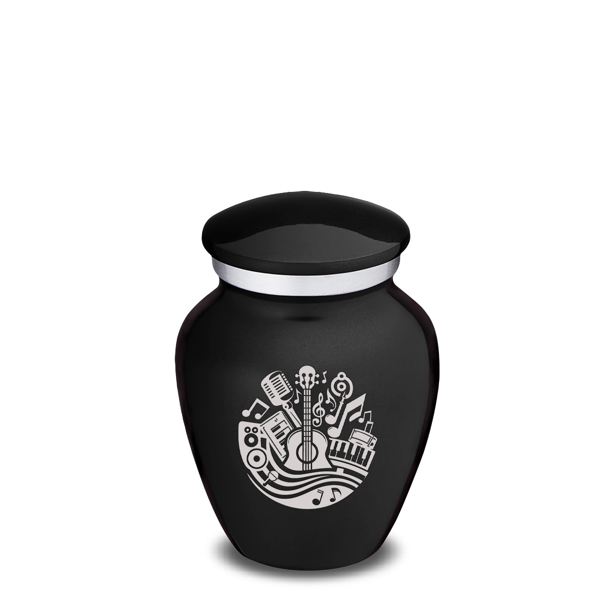Keepsake Embrace Black Music Cremation Urn