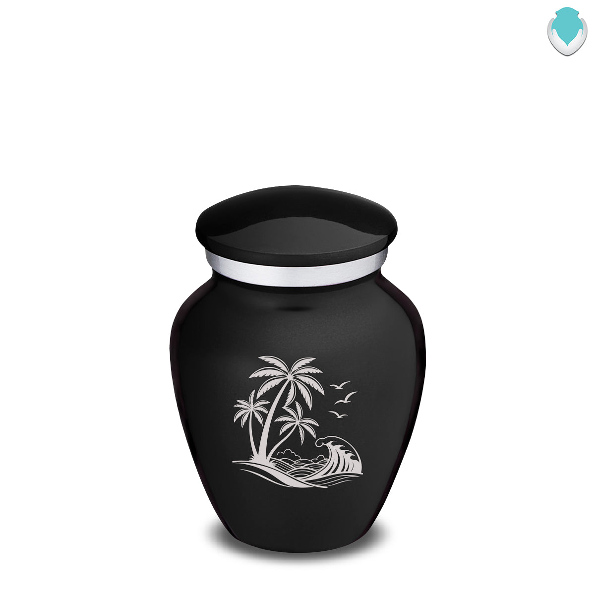 Keepsake Embrace Black Palm Beach Cremation Urn