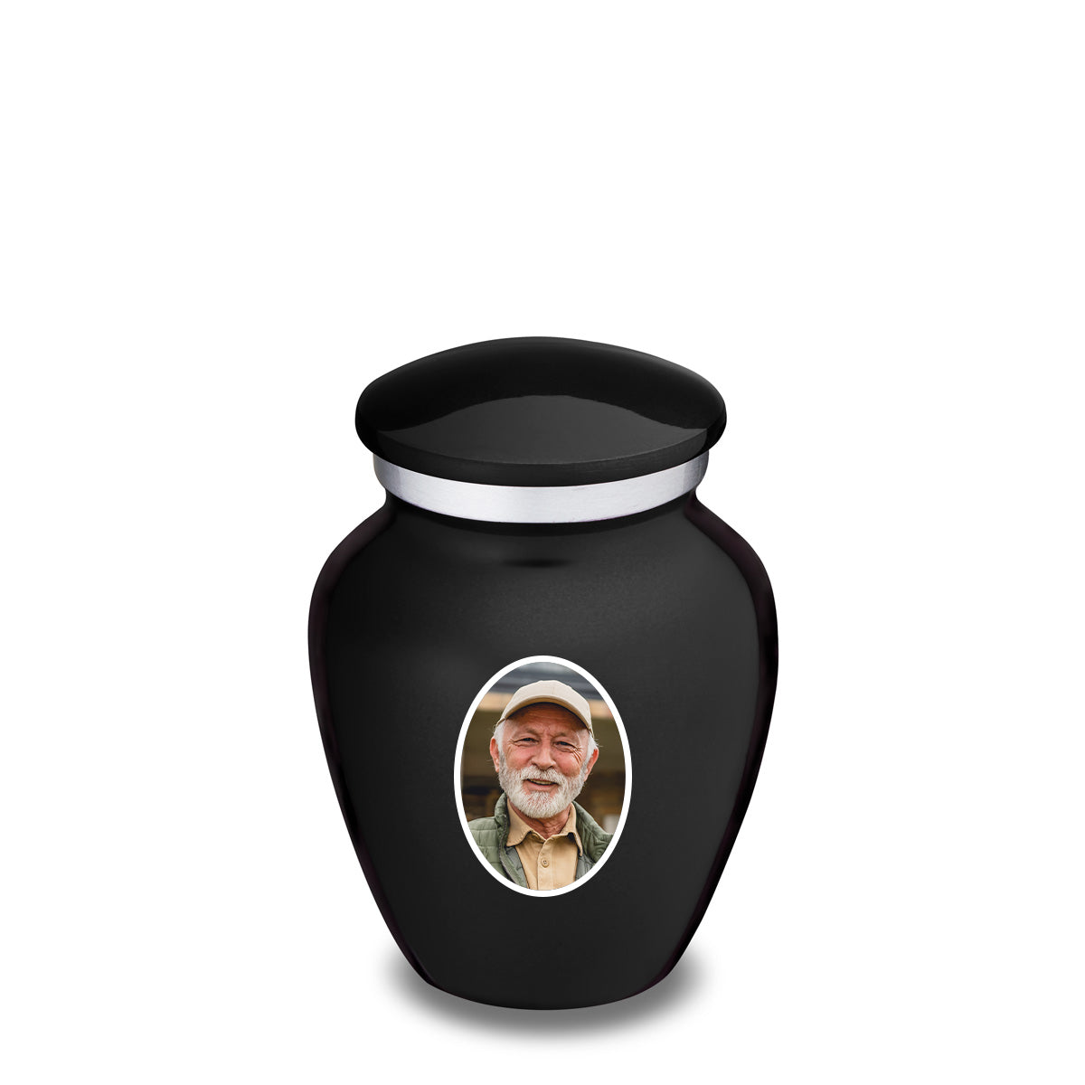 Keepsake Embrace Black Portrait Cremation Urn