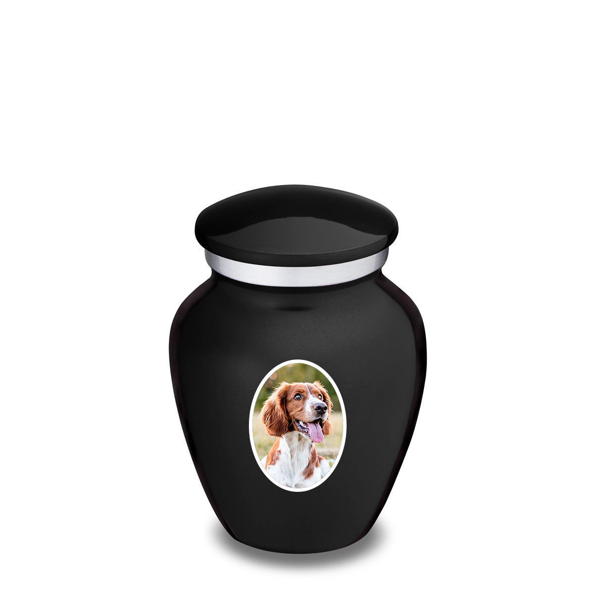 Keepsake Pet Embrace Black Portrait Cremation Urn