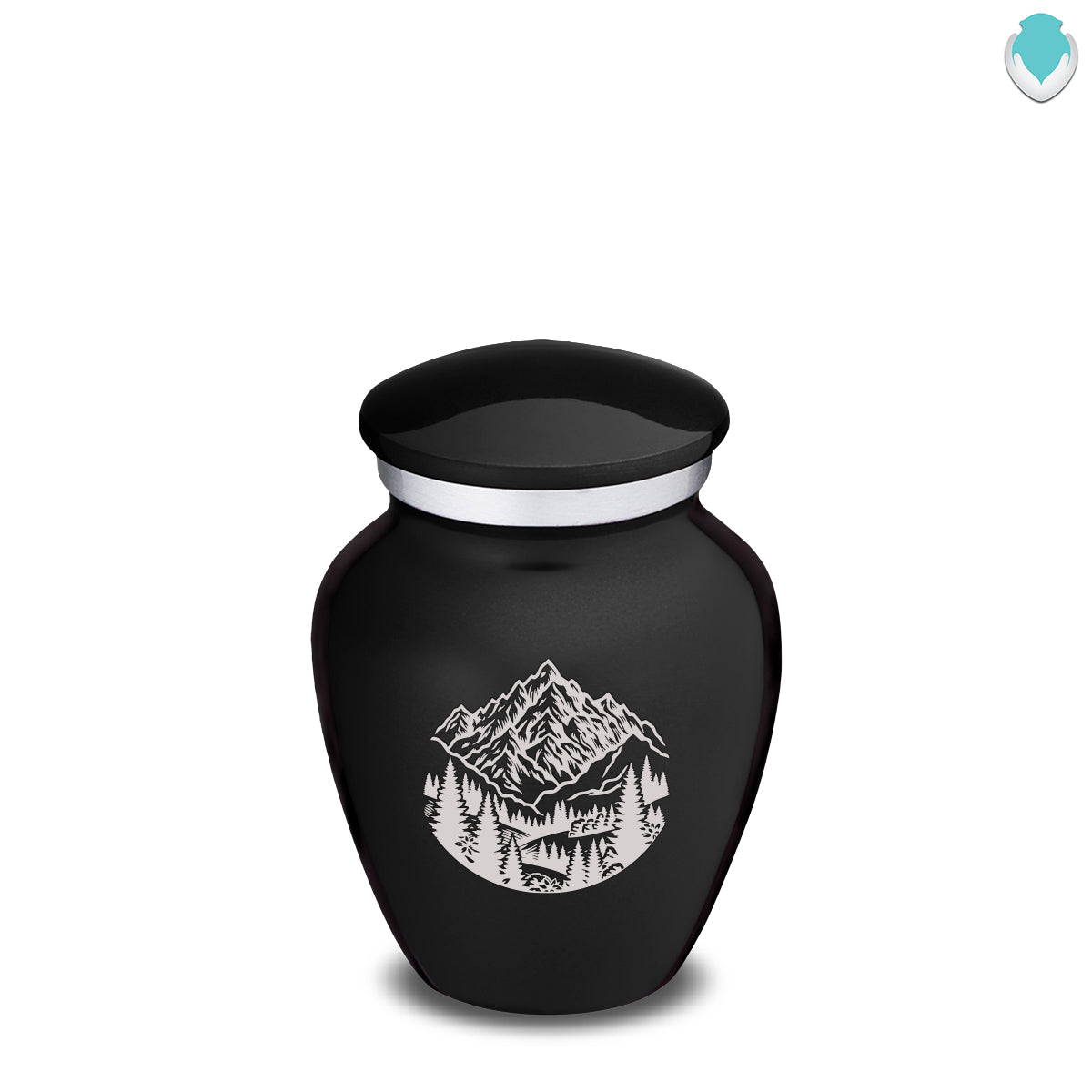 Keepsake Embrace Black Rocky Mountains Cremation Urn