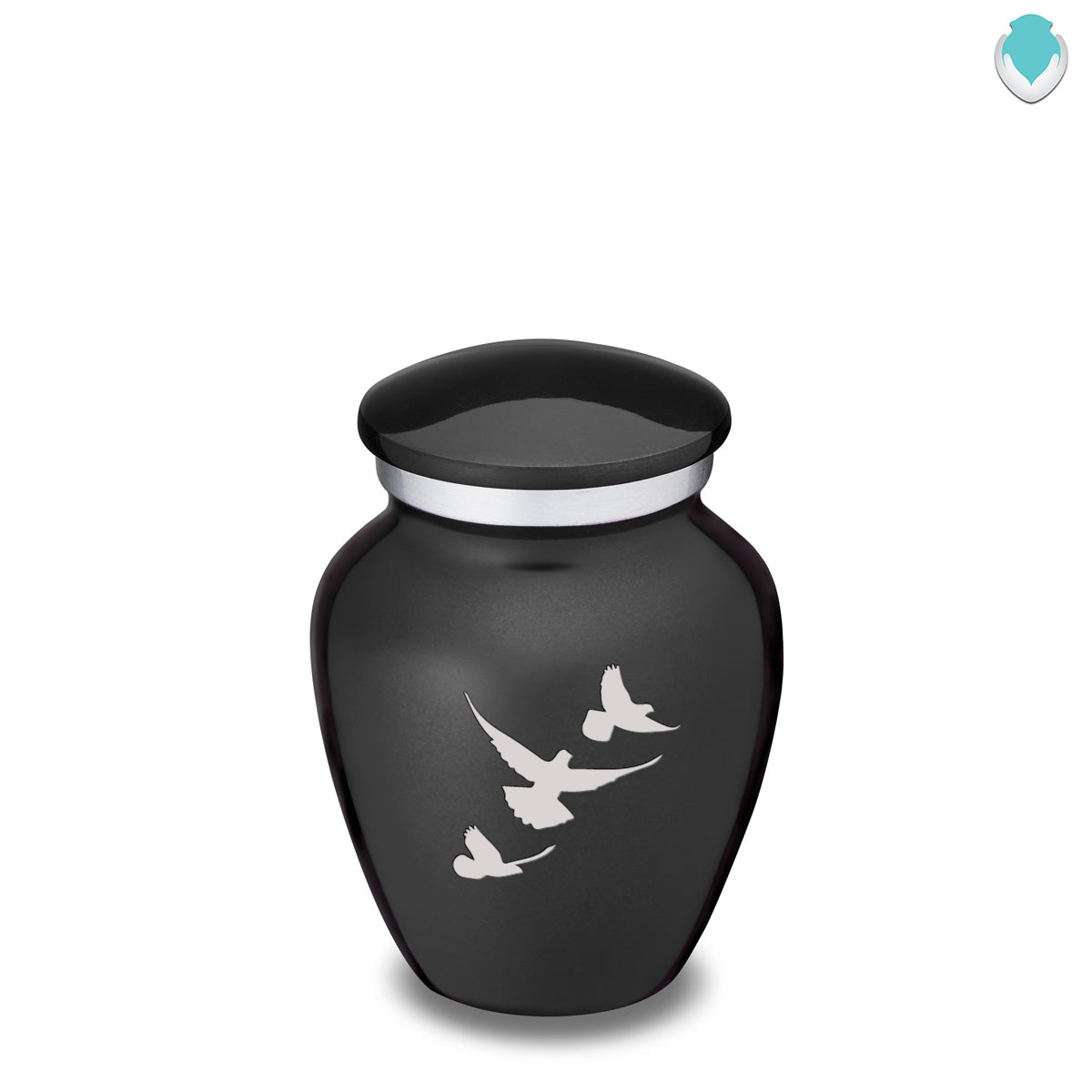 Keepsake Embrace Charcoal Doves Cremation Urn