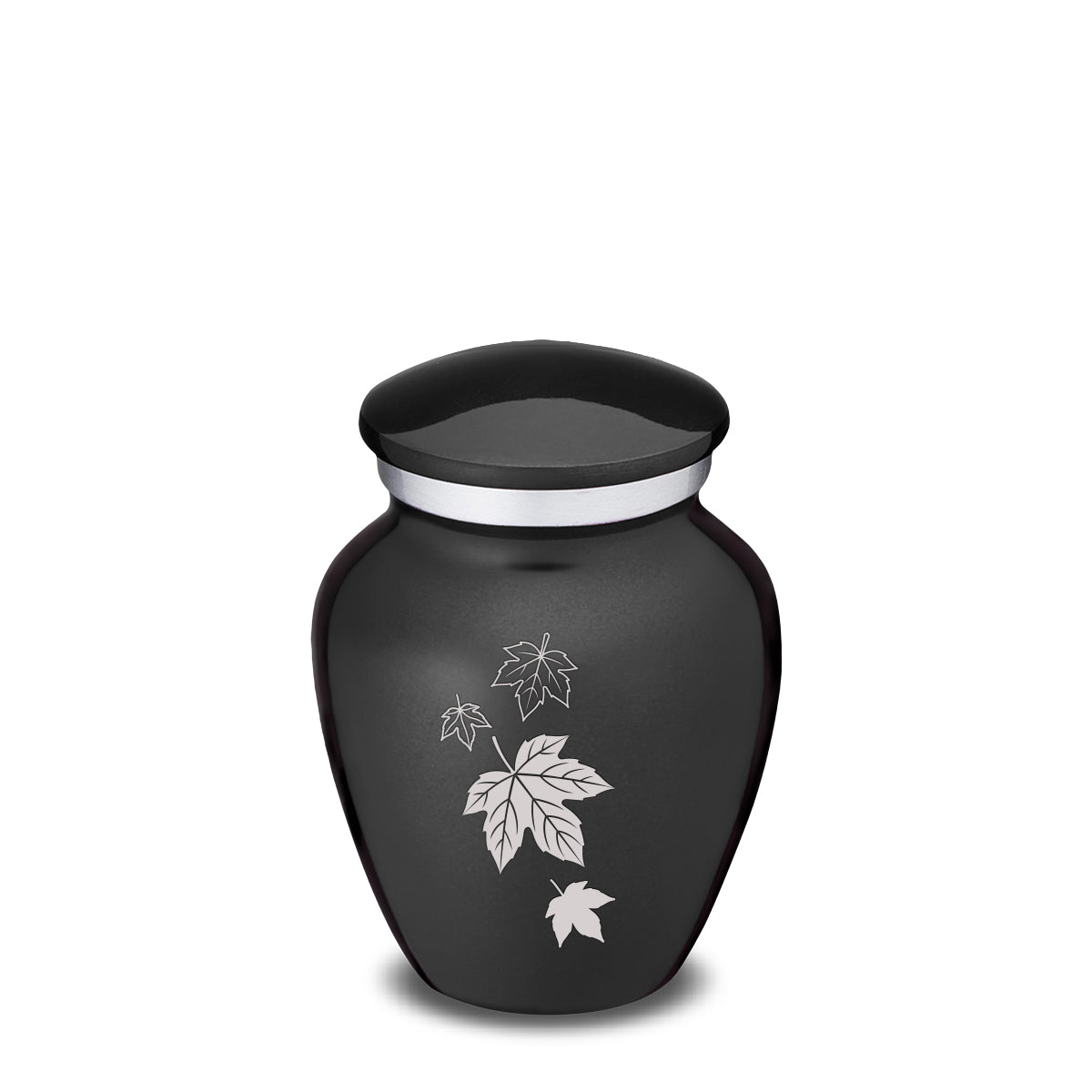 Keepsake Embrace Charcoal Falling Leaves Cremation Urn
