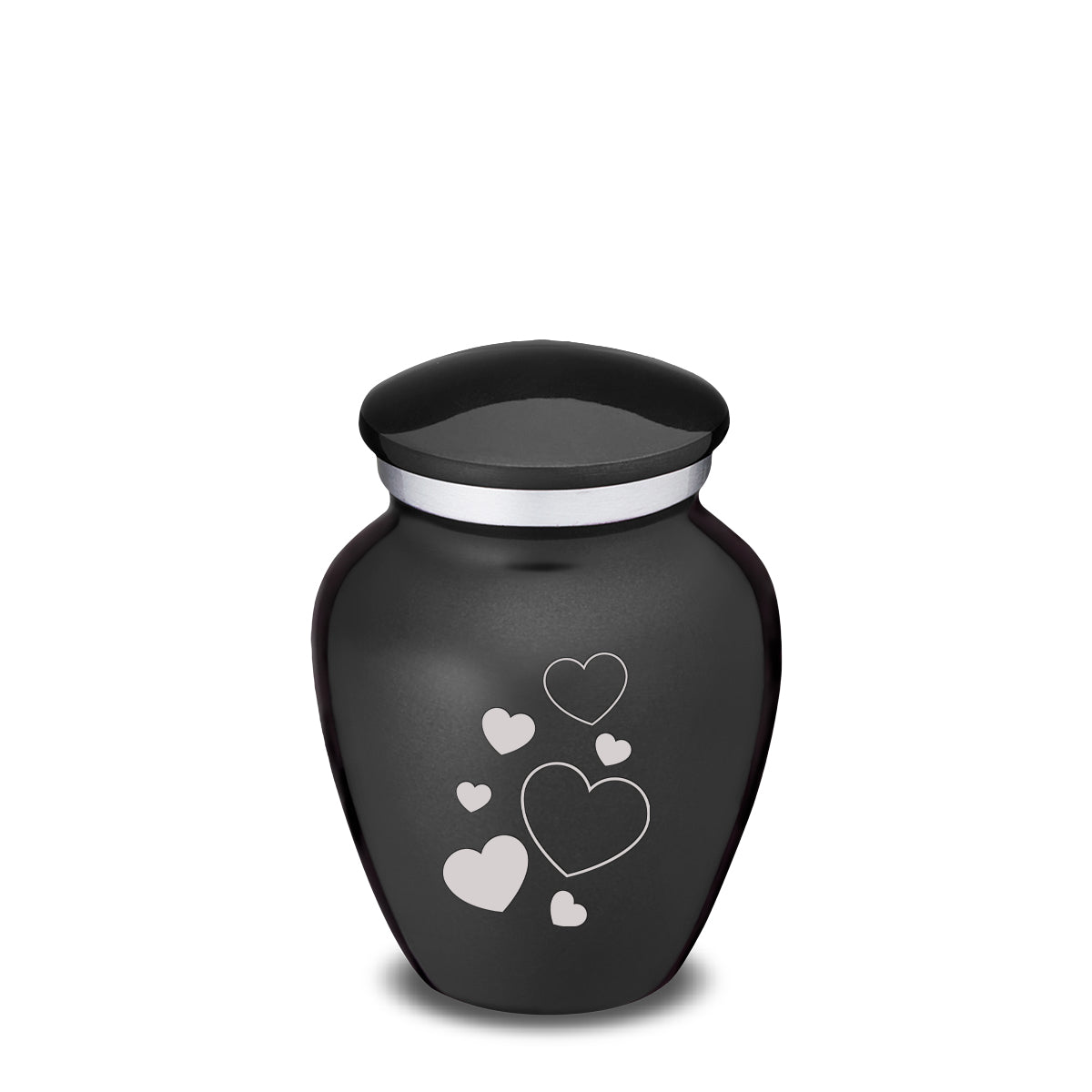 Keepsake Embrace Charcoal Floating Heart Cremation Urn