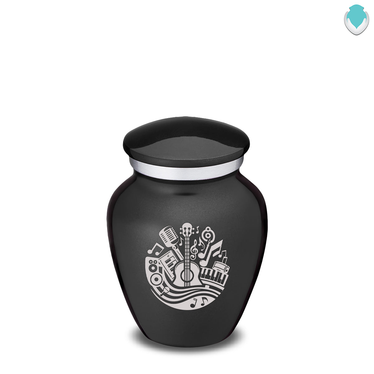 Keepsake Embrace Charcoal Black Music Cremation Urn