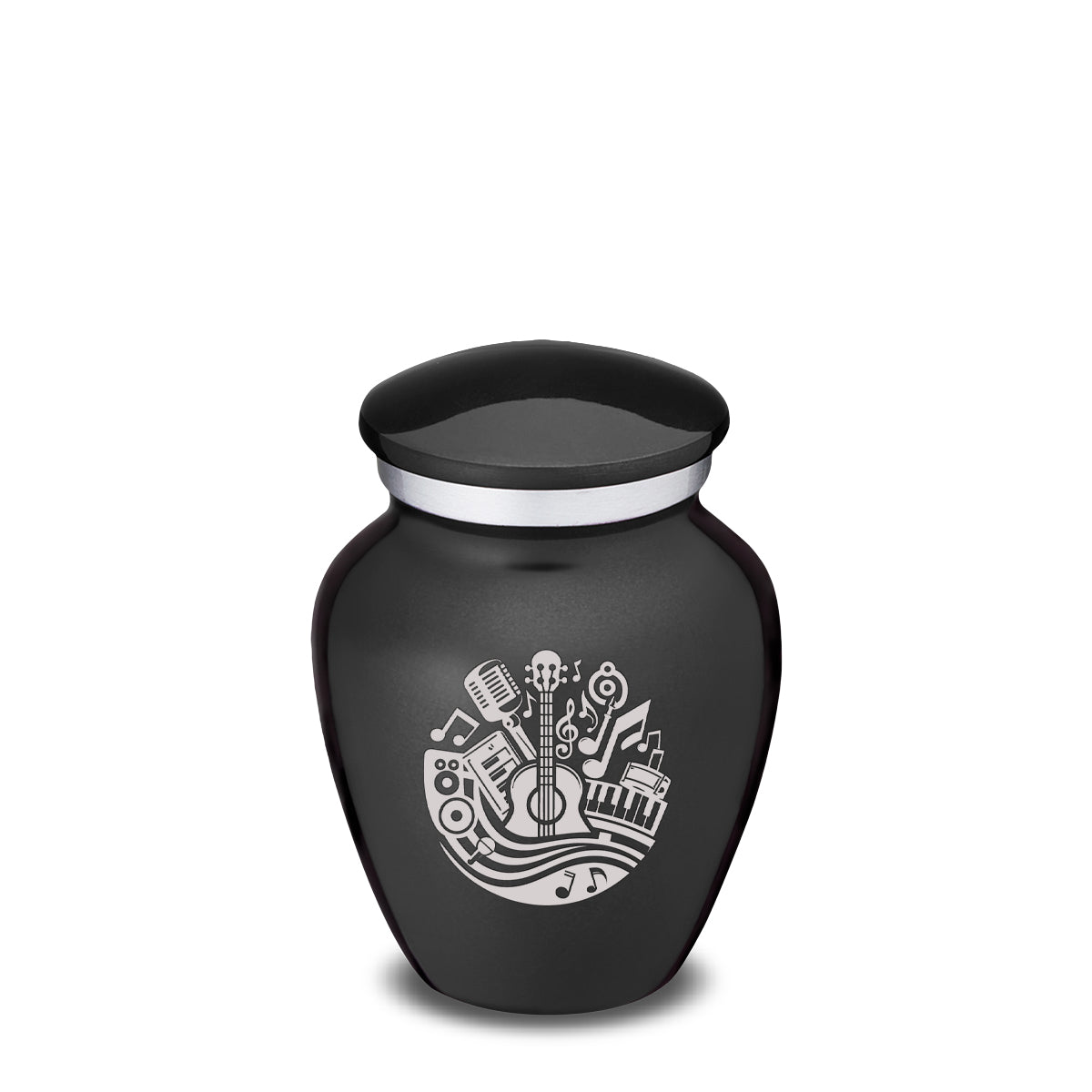 Keepsake Embrace Charcoal Black Music Cremation Urn