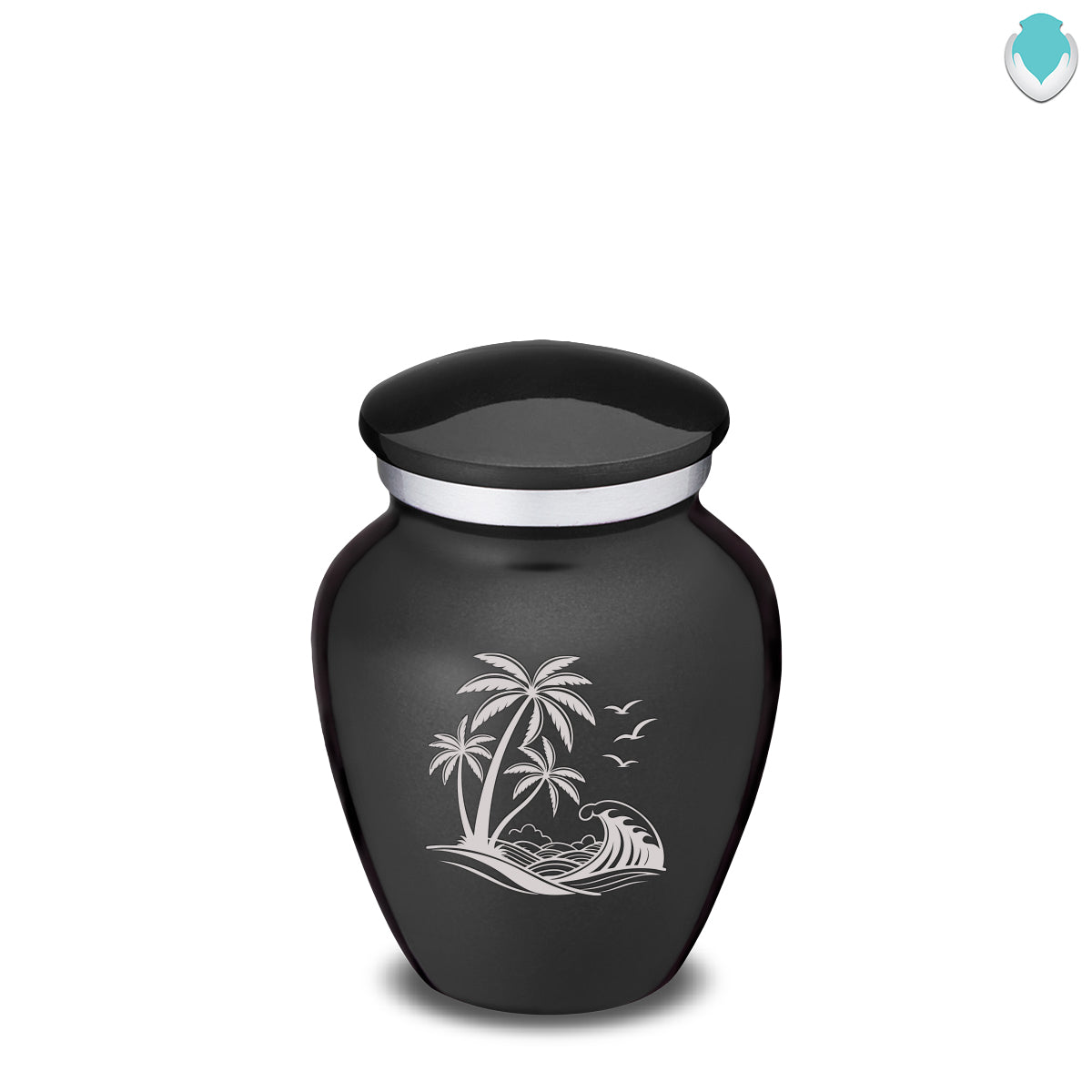 Keepsake Embrace Charcoal Black Palm Beach Cremation Urn
