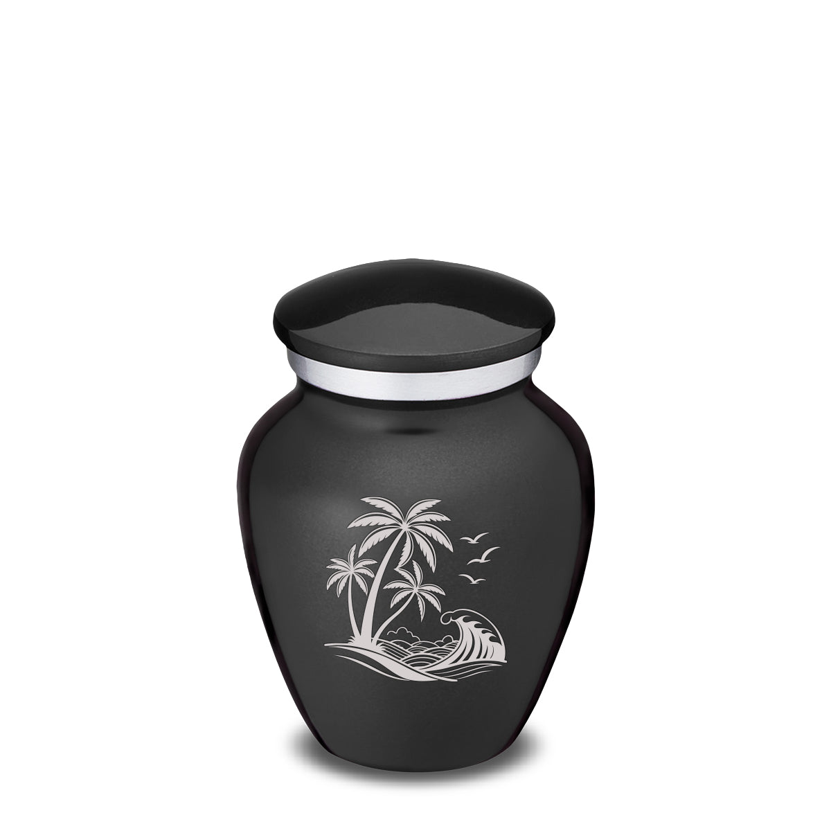 Keepsake Embrace Charcoal Black Palm Beach Cremation Urn
