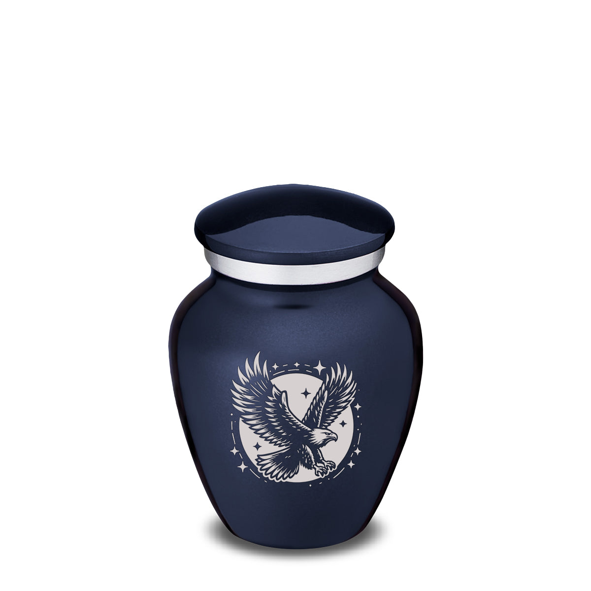 Keepsake Embrace Cobalt Blue Flying Eagle Cremation Urn
