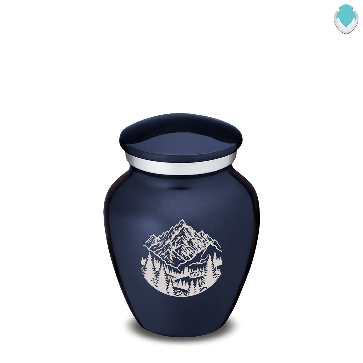 Keepsake Embrace Cobalt Blue Rocky Mountains Cremation Urn