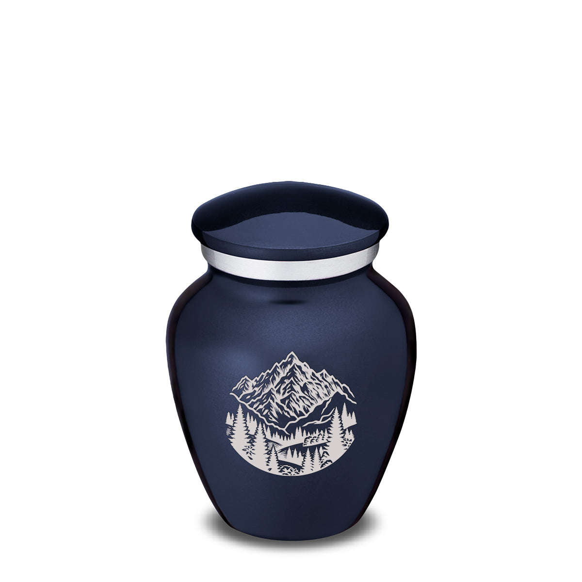 Keepsake Embrace Cobalt Blue Rocky Mountains Cremation Urn