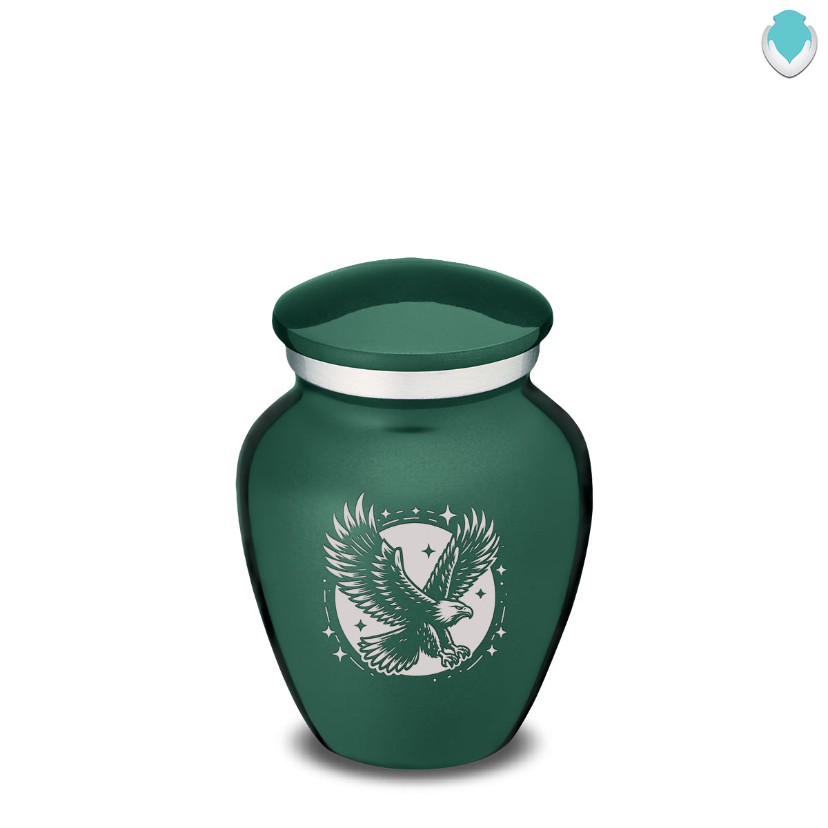 Keepsake Embrace Green Flying Eagle Cremation Urn