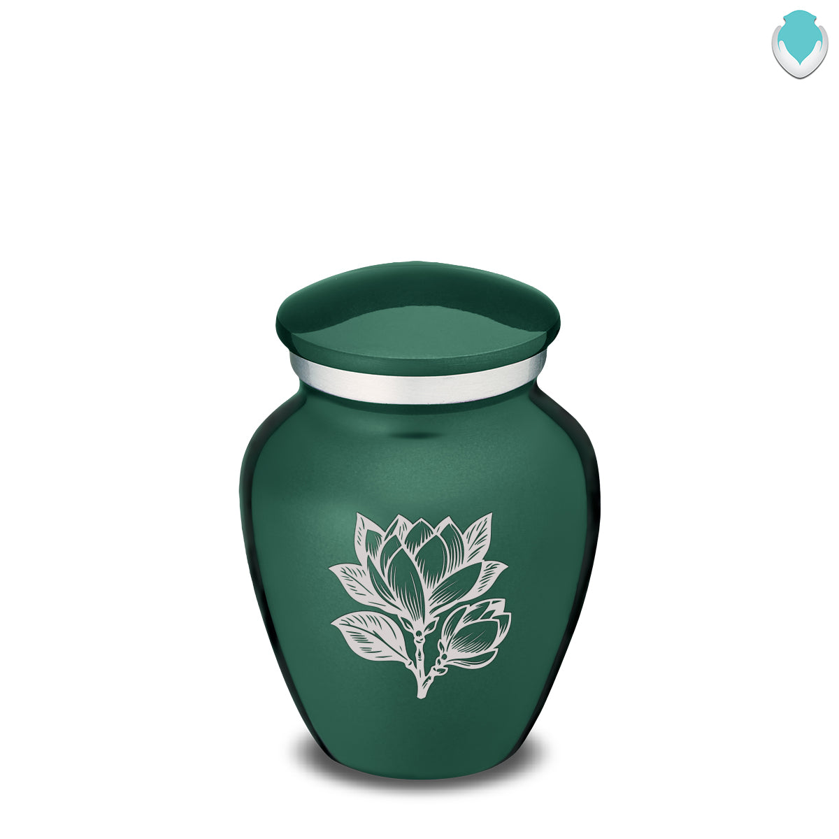 Keepsake Embrace Green Magnolia Flower Cremation Urn