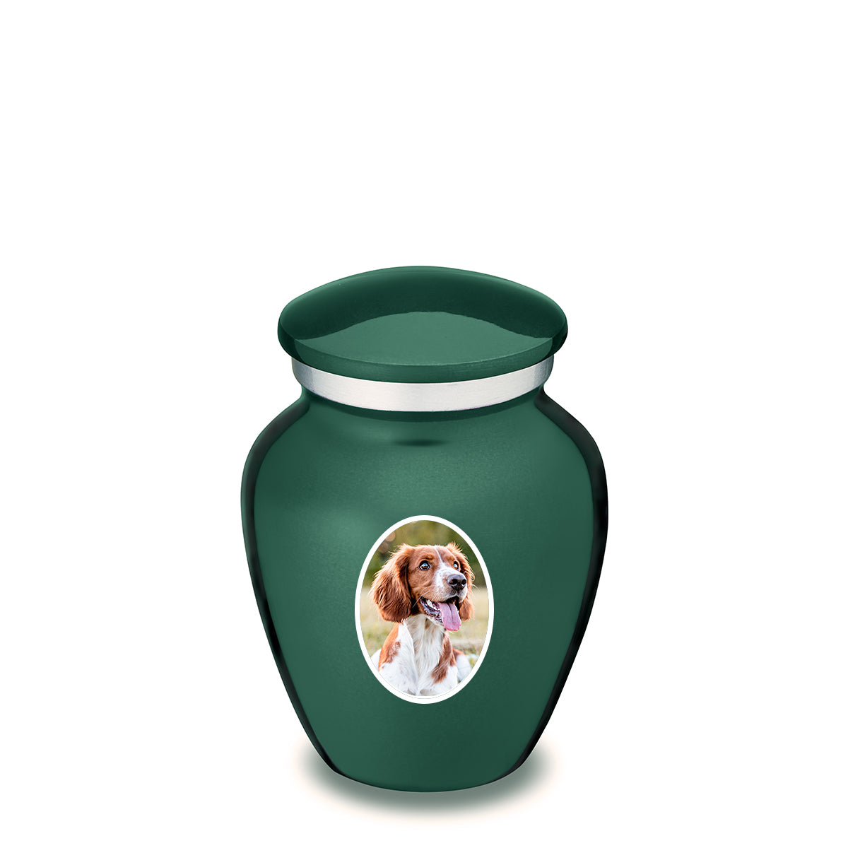 Keepsake Pet Embrace Green Portrait Cremation Urn
