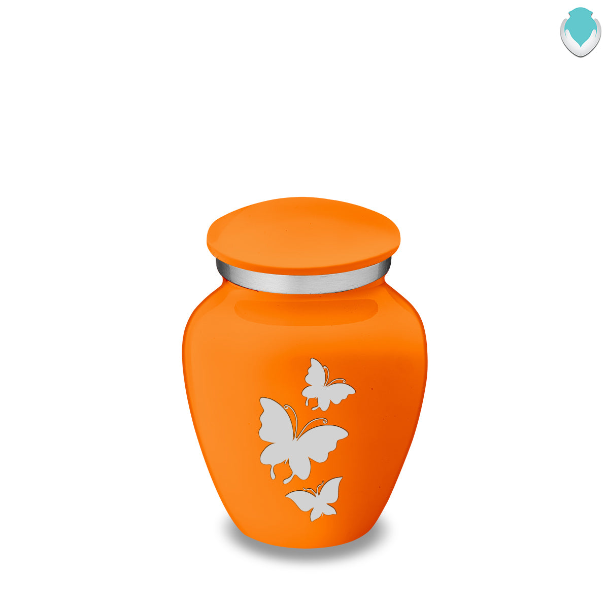 Keepsake Embrace Burnt Orange Butterflies Cremation Urn