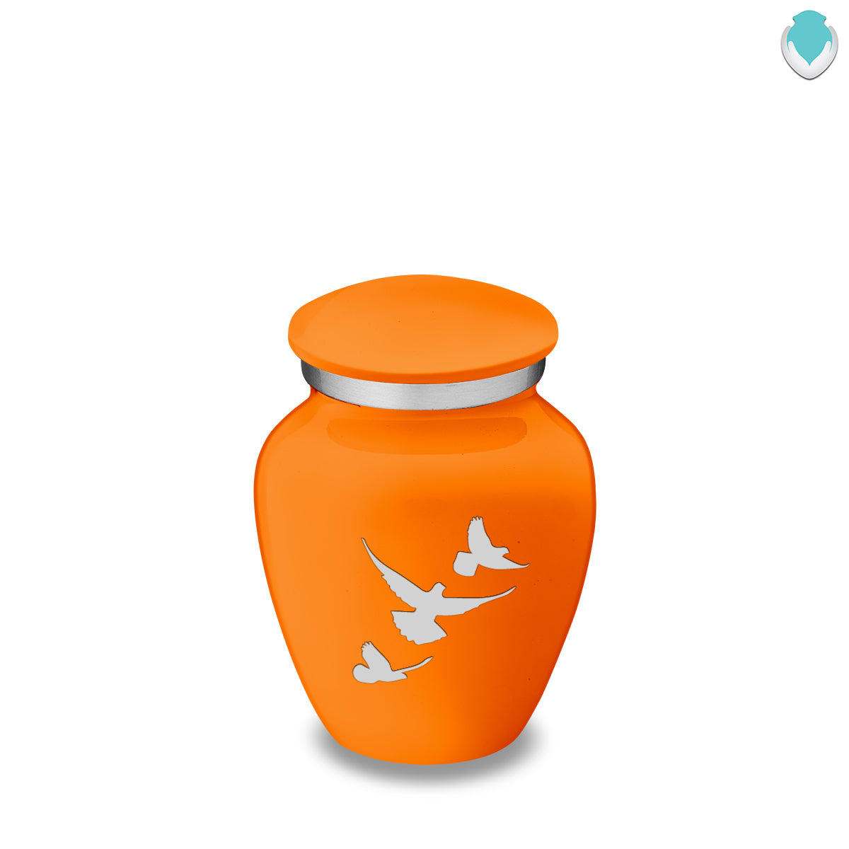 Keepsake Embrace Burnt Orange Doves Cremation Urn