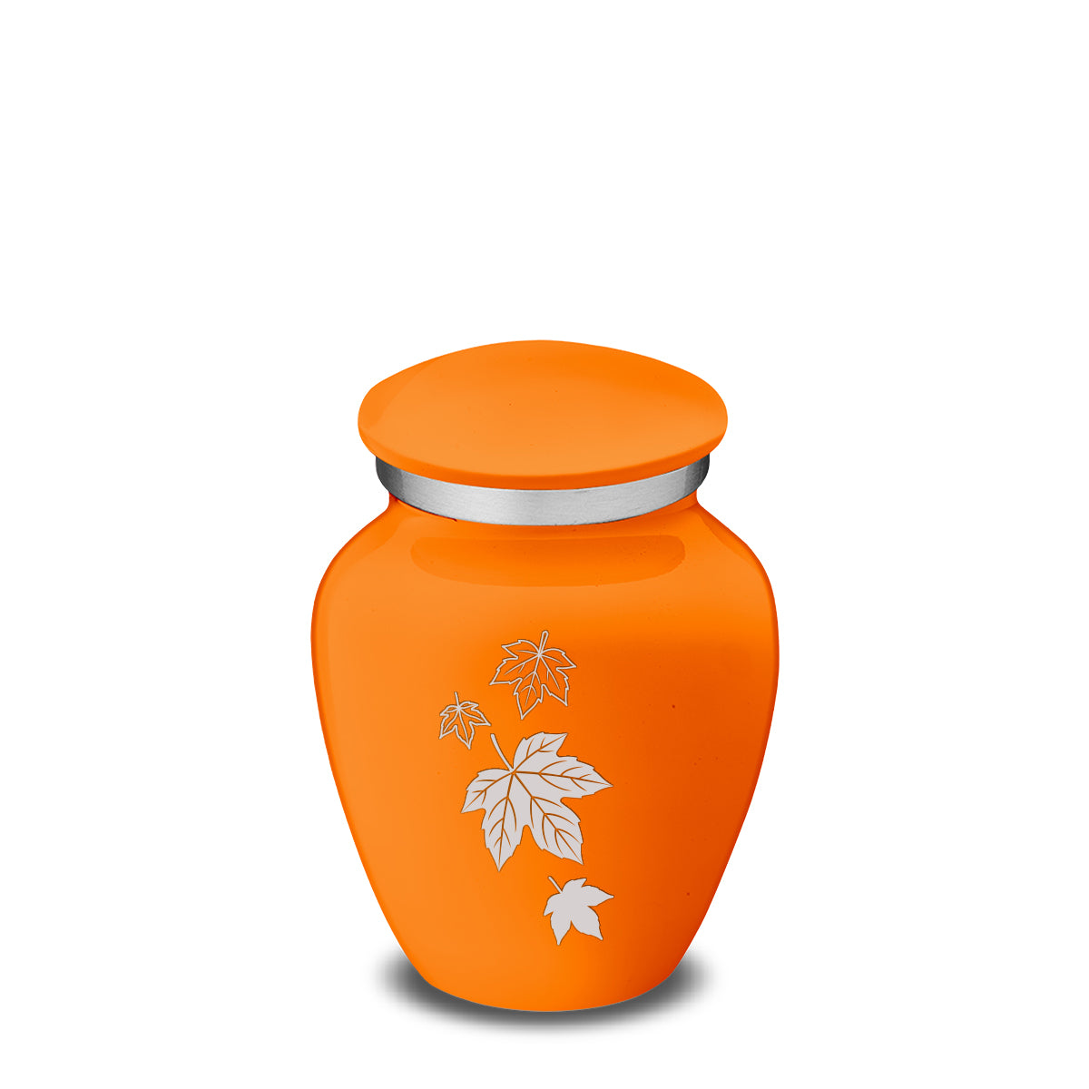 Keepsake Embrace Burnt Orange Falling Leaves Cremation Urn