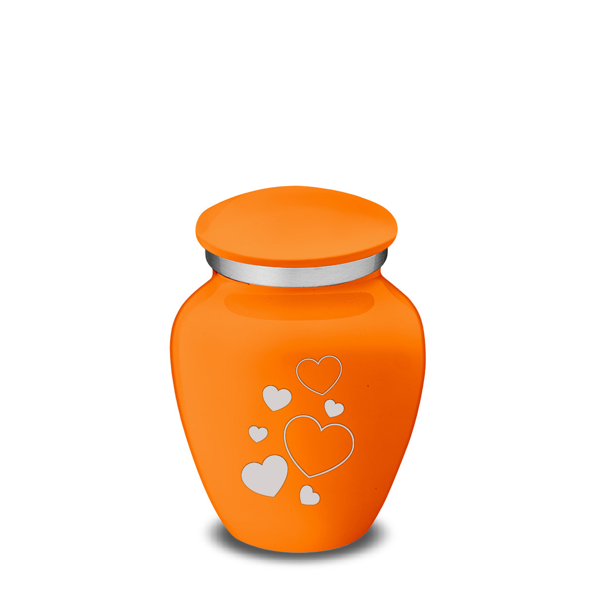 Keepsake Embrace Burnt Orange Floating Heart Cremation Urn
