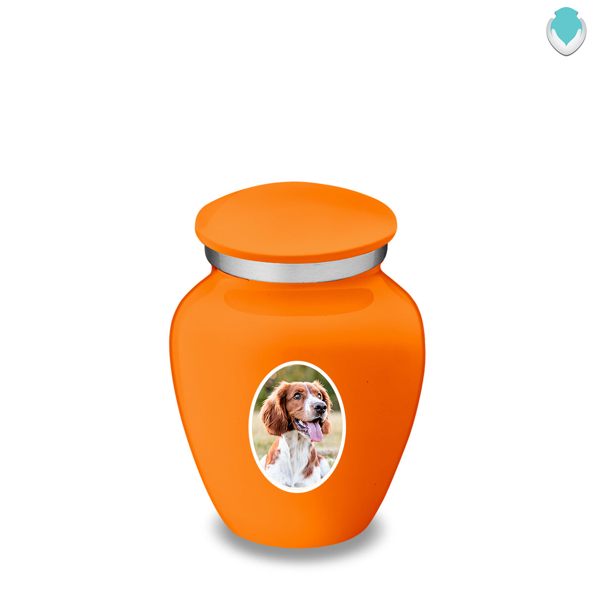 Keepsake Pet Embrace Burnt Orange Portrait Cremation Urn