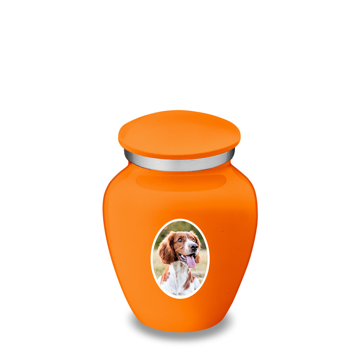 Keepsake Pet Embrace Burnt Orange Portrait Cremation Urn