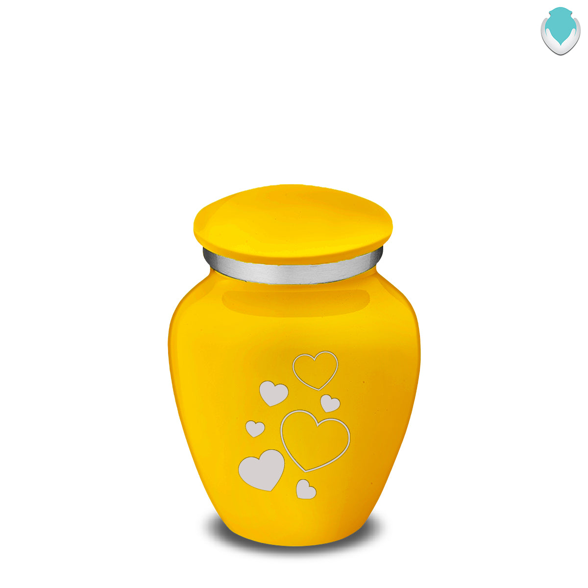 Keepsake Embrace Yellow Floating Heart Cremation Urn
