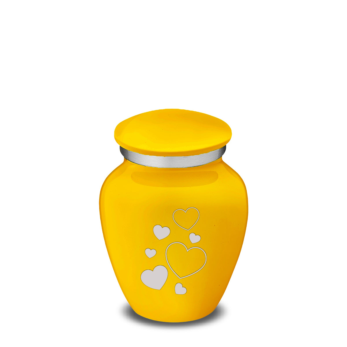 Keepsake Embrace Yellow Floating Heart Cremation Urn