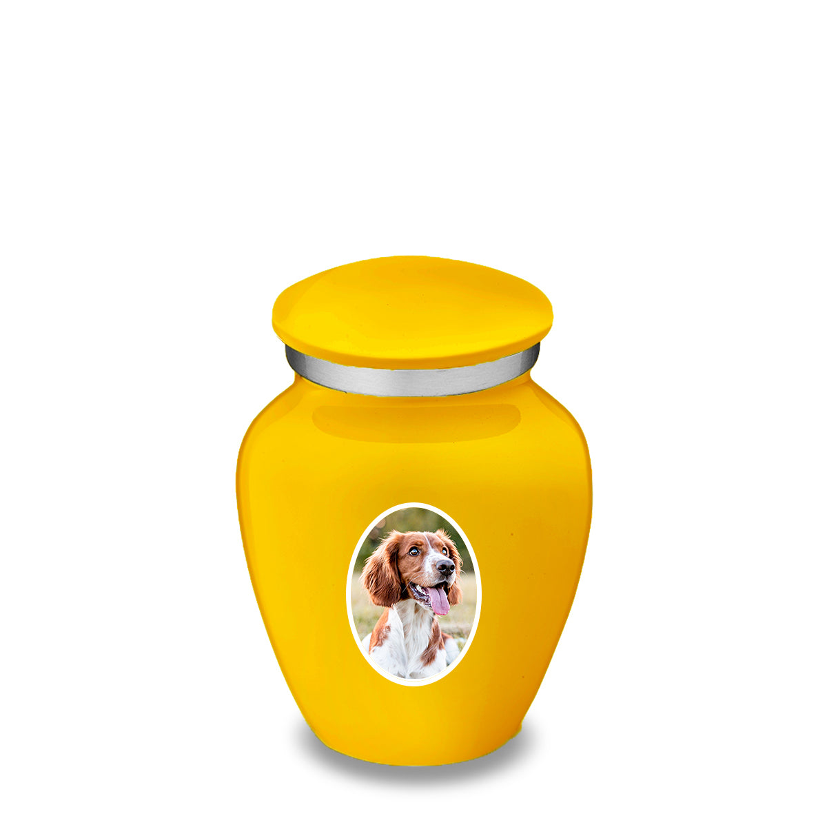 Keepsake Pet Embrace Yellow Portrait Cremation Urn