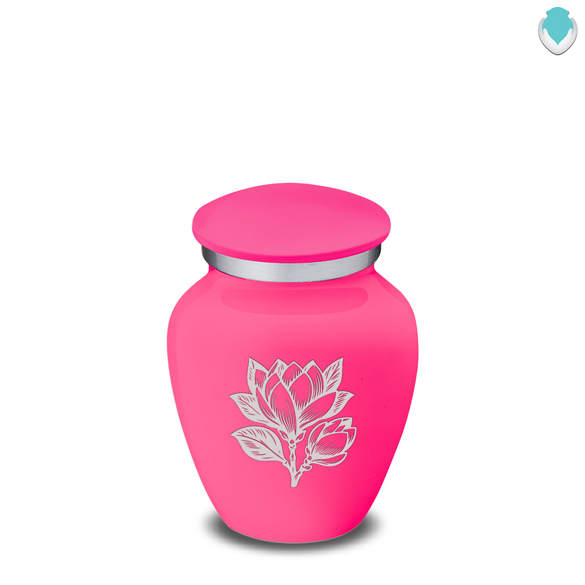 Keepsake Embrace Bright Pink Magnolia Flower Cremation Urn
