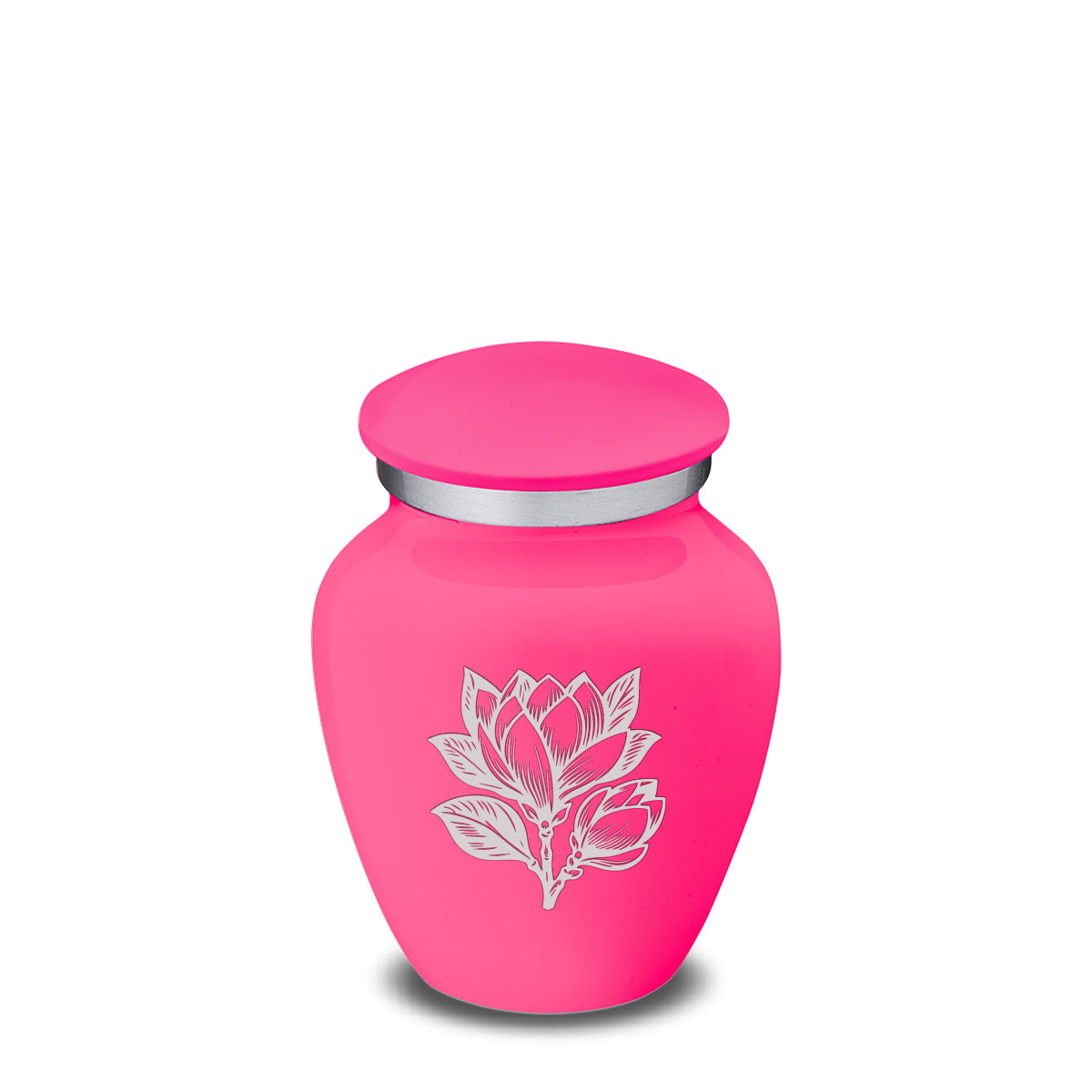 Keepsake Embrace Bright Pink Magnolia Flower Cremation Urn