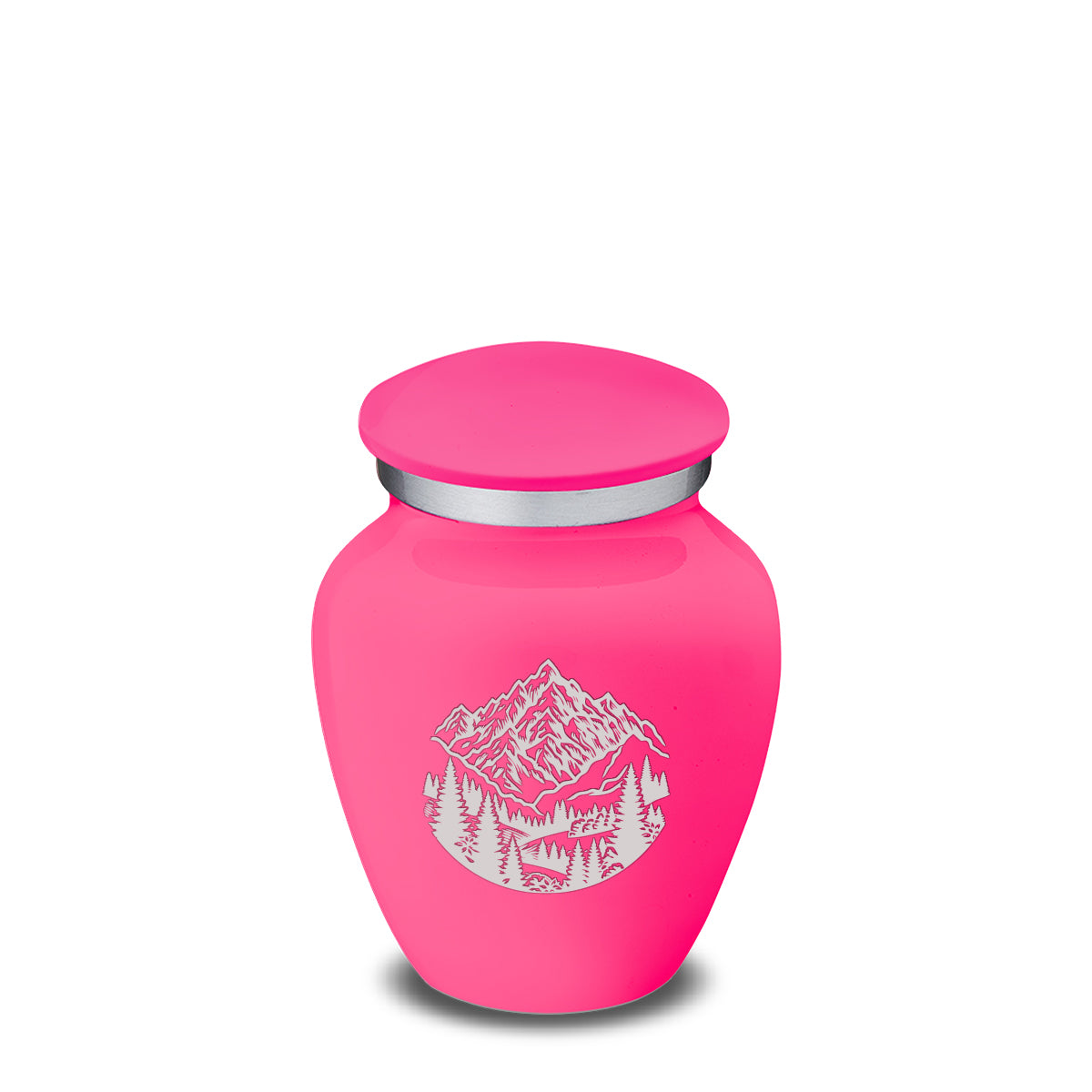 Keepsake Embrace Bright Pink Rocky Mountains Cremation Urn